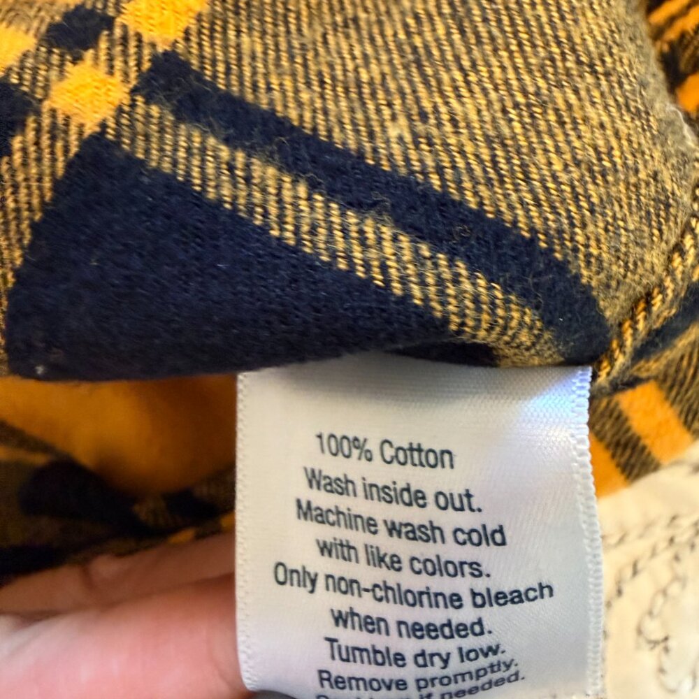 Urban Pipeline Boys Yellow Flannel Shirt Long sleeve button Size Big Boy L 14-16 - Picture 4 of 8